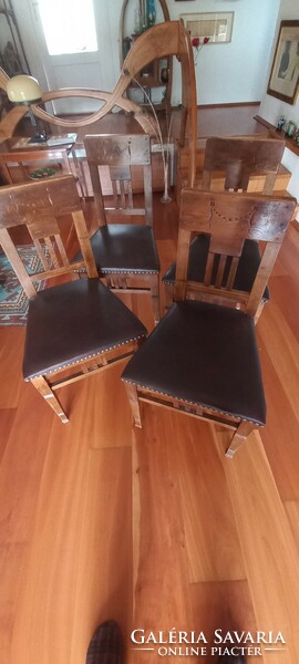 Art Nouveau chairs, renovated 4 pcs