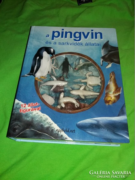 Gyönyörű interaktív mesekönyv A pingvin és a sarkvidék állatai 12 állatfigurával a képek szerint
