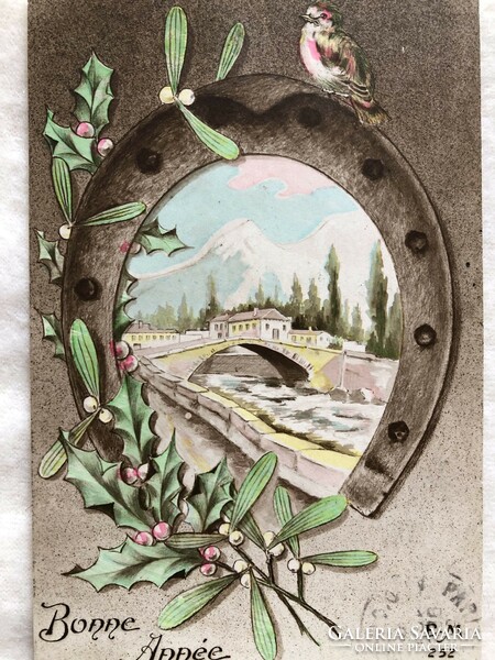 Antique colored postcard - 1916 -2.