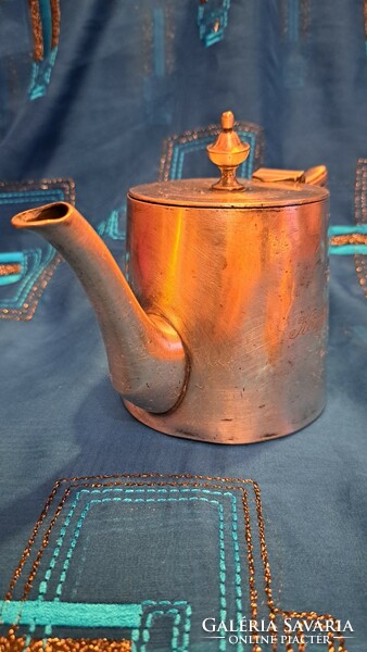 Antique silver-plated jug, spout (m3608)