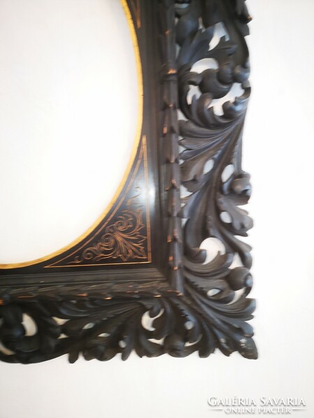 Antique Florentine painting, mirror frame baroque rococo from the 1800s oval, but can also be rectangular.