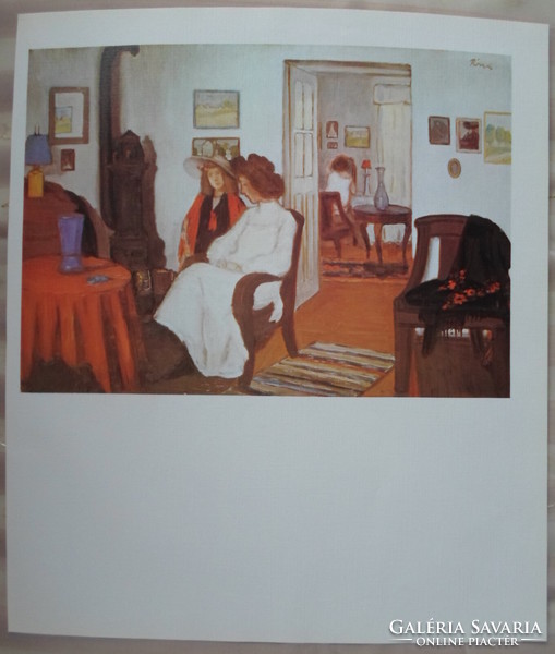 Rippl-Rónai József-nyomat: Fehér fal, barna bútorok (1903)