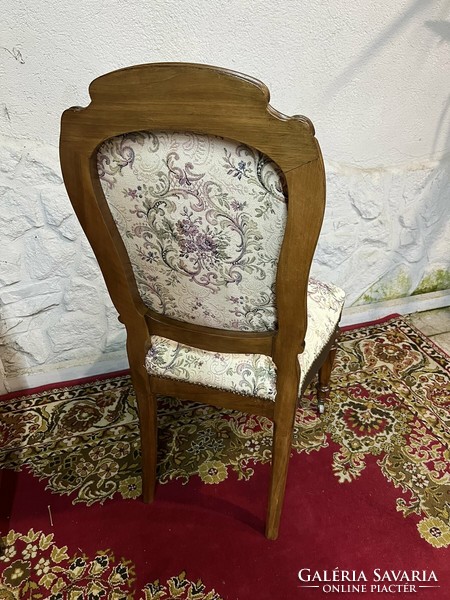 Antik felújított chippendale stílusú kárpitos szék