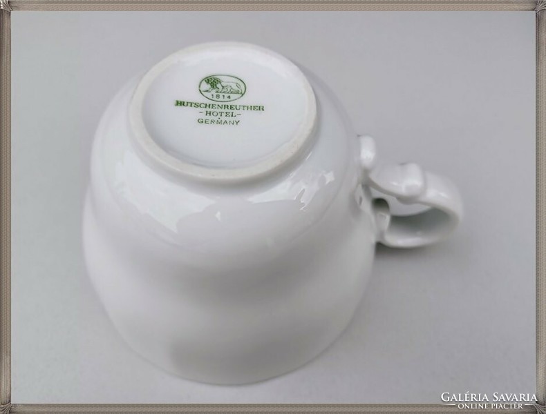 Német Hutschenreuther nagyméretű vastagfalú hófehér porcelán teás csésze