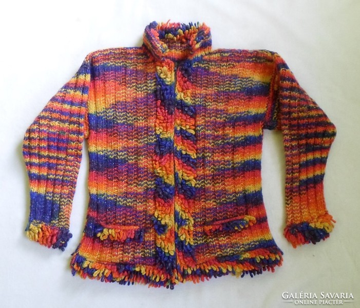 Colorful, handmade wool jacket