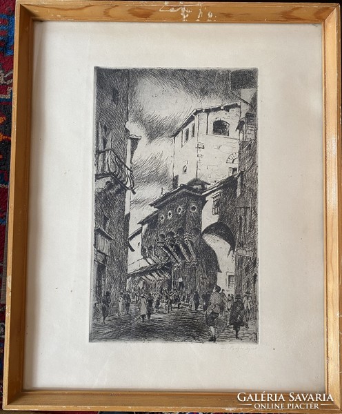 Augustus Bayer: Florence Cathedral - etching