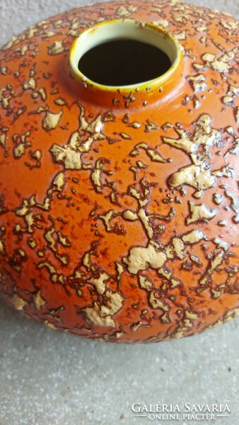 Ritka Tófej váza kerámia ritka retro forma és minta hibátlan különleges