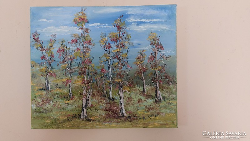 (K) Tájkép festmény 30x25 cm