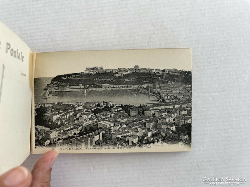 Ritka régi, antik Monaco, Monte Carlo 24db képeslapot tartalmazó képeslap tömb, postatiszta