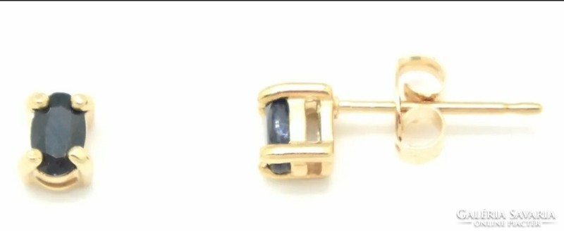 Genuine sapphire gemstone sterling silver /925/ earrings - new