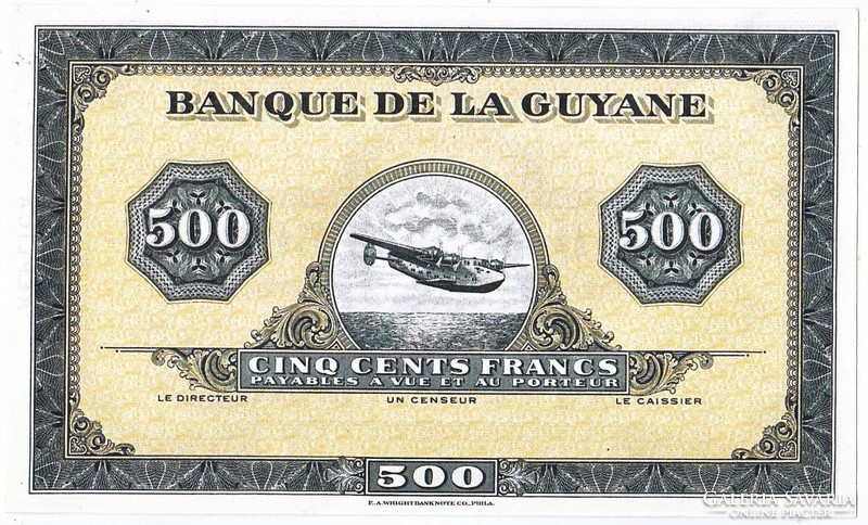 Francia Guyana  500 Francia guyanai frank 1942 REPLIKA