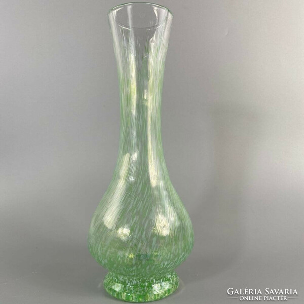 Pastel green summer glass vase