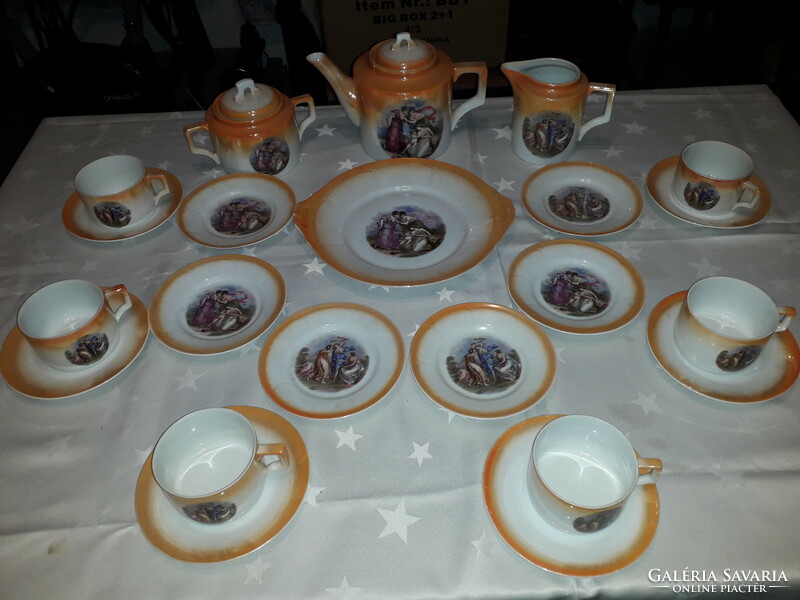 Zsolnay jelenetes teás és süteményes készlet