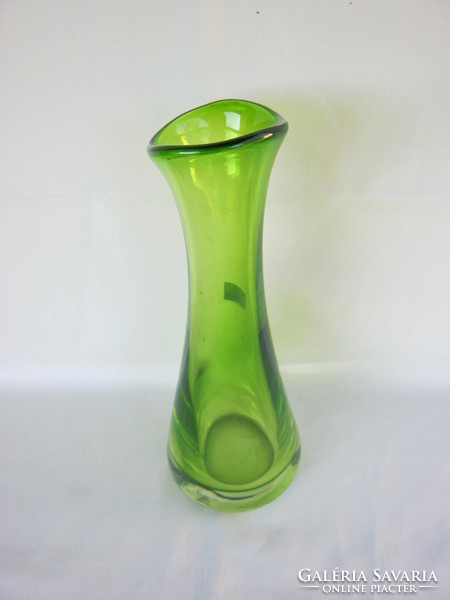 Hermann Crystal zöld üveg váza