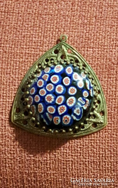 Openwork pendant in the shape of an antique Byzantine dome with enamel inlay