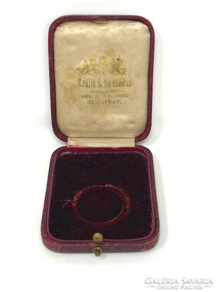 Antique leather jewelry holder, watch box kralik s. Descendants of his sons