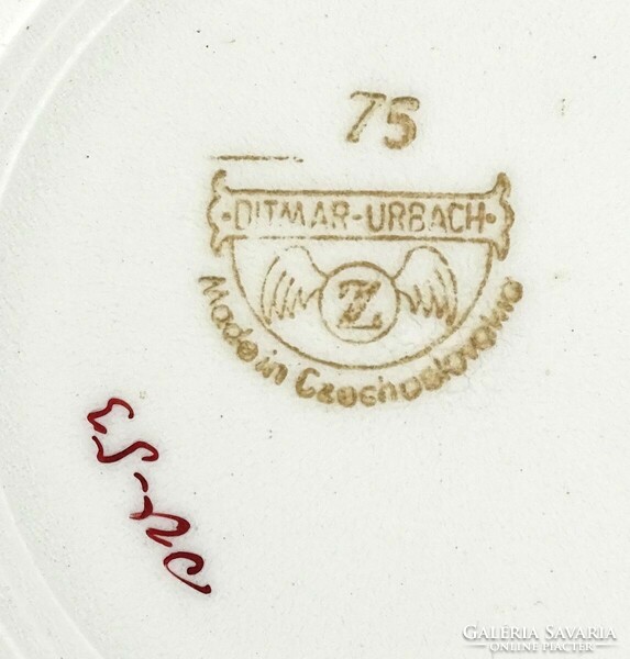 1M598 Régi Ditmar Urbach porcelán falitányér 18 cm