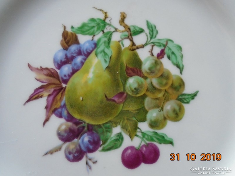 Imperial fine china, guaranteed 22k gold-plated fruit pattern plate