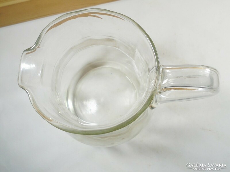 Antique glass pouring jug 21 cm high