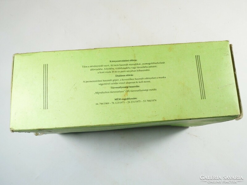 Old, retro wall herbicide paper box nitrochemistry industrial plants, willow factory agrotek