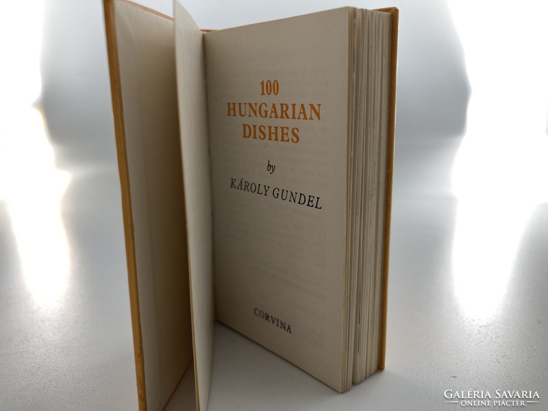 Károly Gundel: 100 hungarian dishes - angol nyelvű szakácskönyv, minikönyv