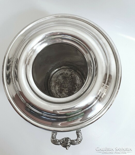 Silver-plated champagne bucket, champagne cooler, wine cooler