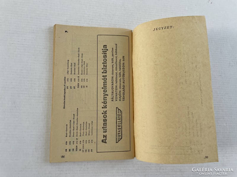 Foreign connections - máv official schedule annex 1967-68. (Train, railway)