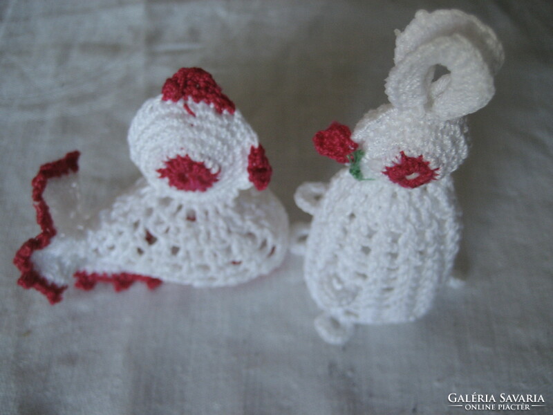 Crocheted Easter bunny and chick