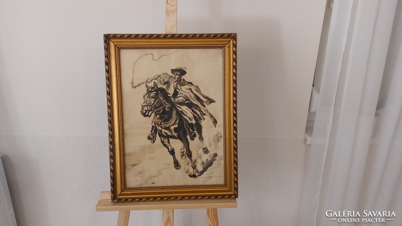 (K) istván benyovszky etching 46x60 cm with frame. In the patina condition shown in the pictures.