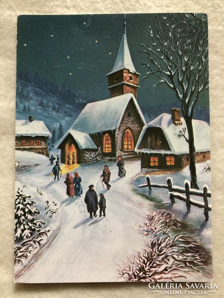 Old Christmas card - Józsefné Hatvany -6.