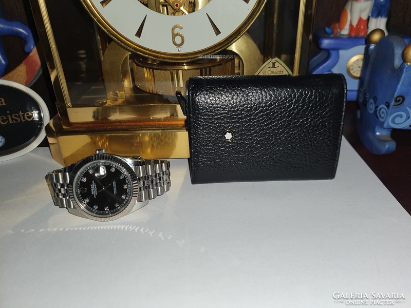 Montblanc card holder name holder wallet leather