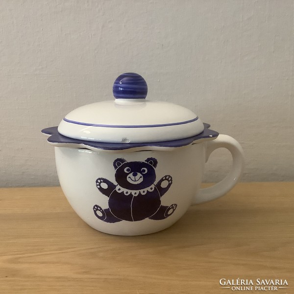Teddy bear patterned tea mug with filter