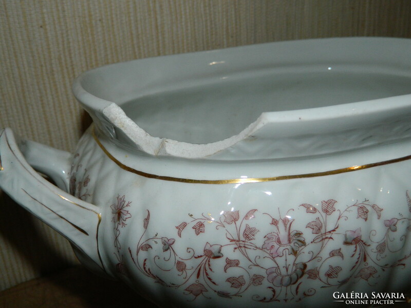 Antique Fischer Ignac soup bowl! Damaged!