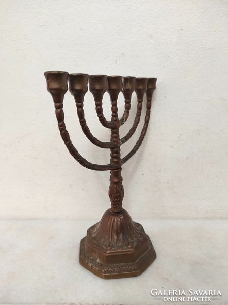 Antik menora patinás zsidó gyertyatartó judaika 7 ágú menóra 212 7142