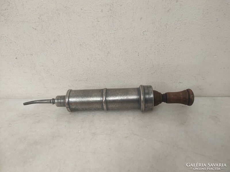 Antique medical tool hospital tool enema pewter syringe s size 812 6978