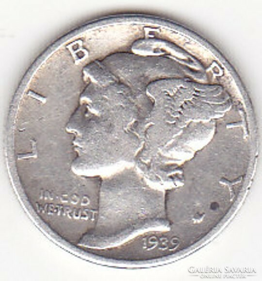 USA 1 ezüst Cents / Dime  (Mercury Head ) 1939