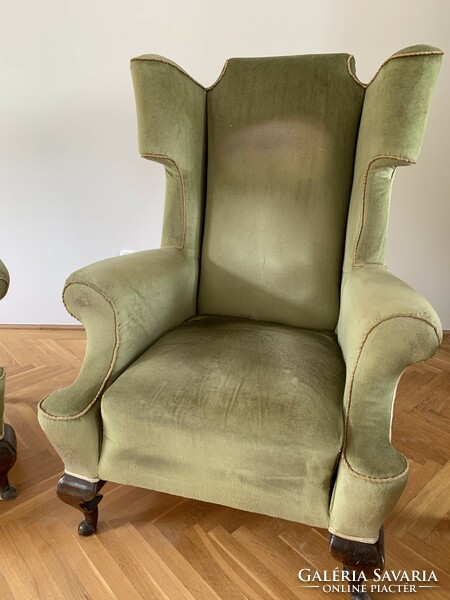 Antique armchair with handles