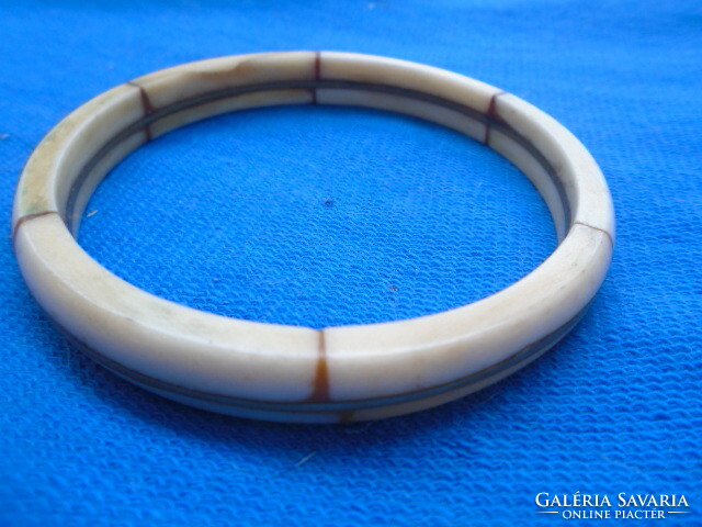 Genuine antique handmade bracelet with bone inlay, not Indian jewelry, Hungarian product, made by a jeweler