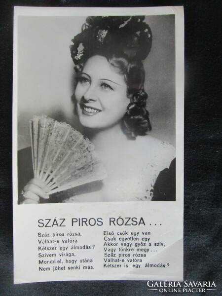 Approx. 1942 Honthy hanna primadonna unforgettable actress Hügel Hajnalka rare photo sheet