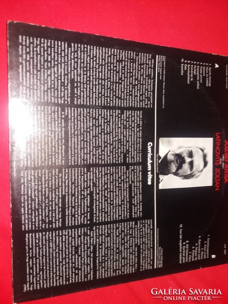 Old vinyl LP LP latinovics z,oltán poems. From Attila József according to pictures