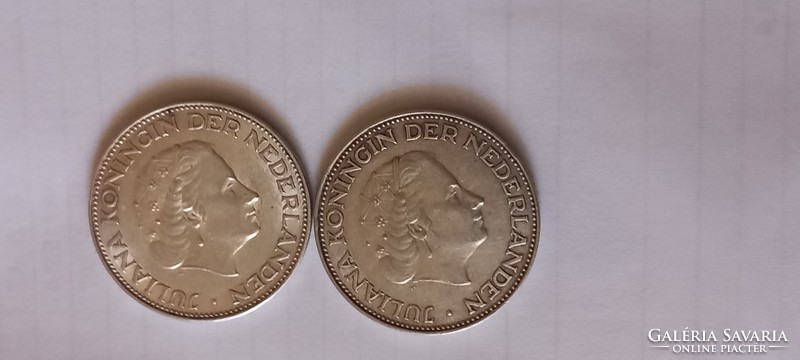 Hollandia 2/12  ezüst golden  / Holland forint / (Rijksdaalder) 1960,1962