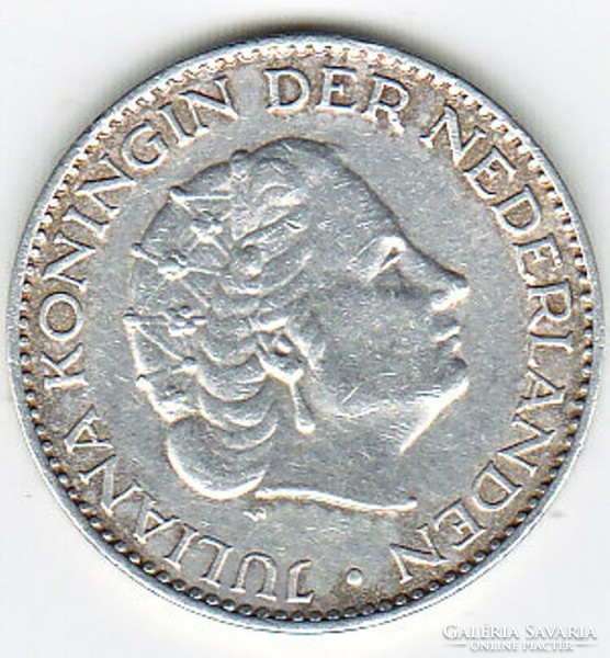 Netherlands 1 silver guilder / Dutch forint / (piek) 1956