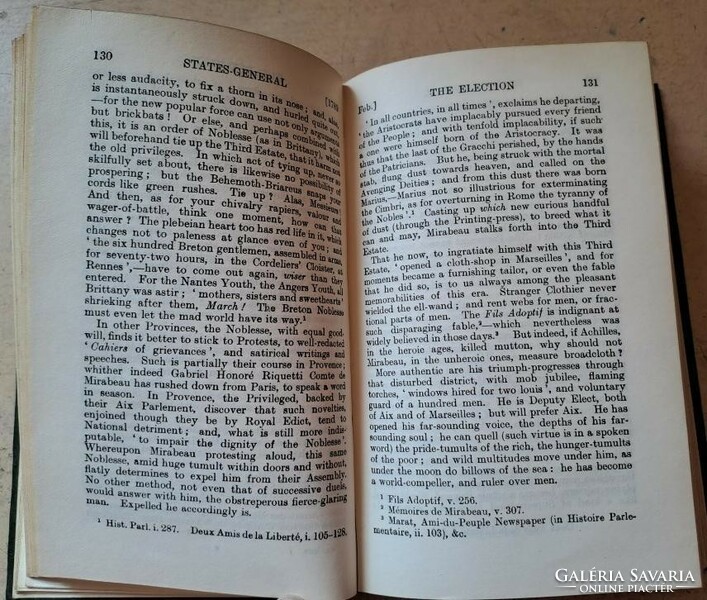 THOMAS CARLYLE: THE FRENCH REVOLUTION I.-II, OXFORD UNIVERSITY  kb 1910 angol nyelvű --bőrkötés!