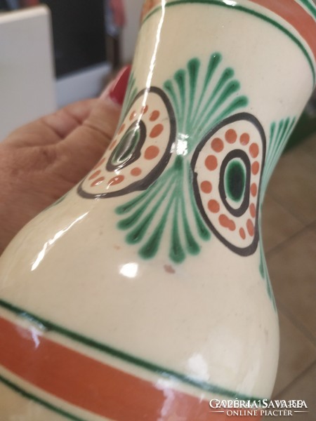 Painted, glazed ceramic jug for sale!