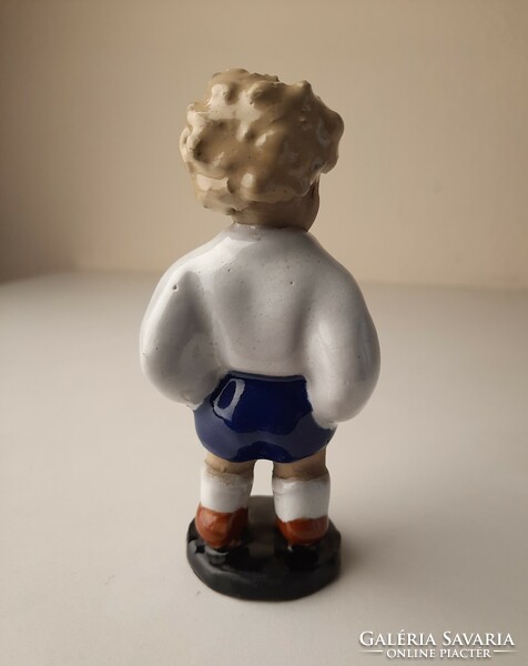 Retro ceramic statue, little boy figure