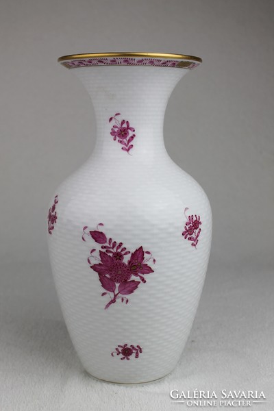 Herendi  Apponyi mintás váza purpur 25 cm
