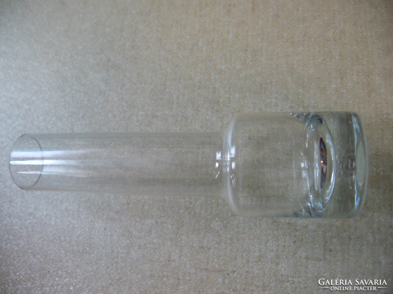 Vastag üveg fütyülős pálinkás pohár