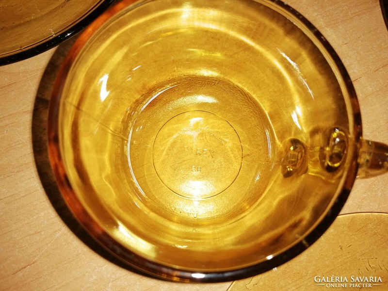 Pirex borostyán üveg kávéscsésze készlet 6 személyes (po-4)