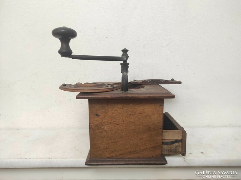Antique Biedermeier coffee grinder large wooden coffee grinder kitchen tool 248 7071