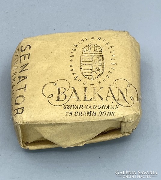Régi bontatlan csomag BALKÁN szivarkadohány SENATOR Reklám c.1930